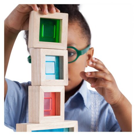 Rainbow Blocks set 30 piese, Guidecraft - poza 4