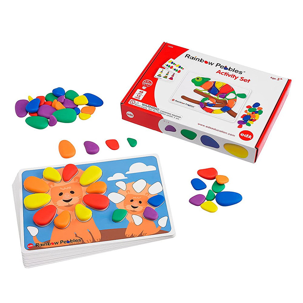 Rainbow Pebbles, pietricele cu carduri de activitati multicolor