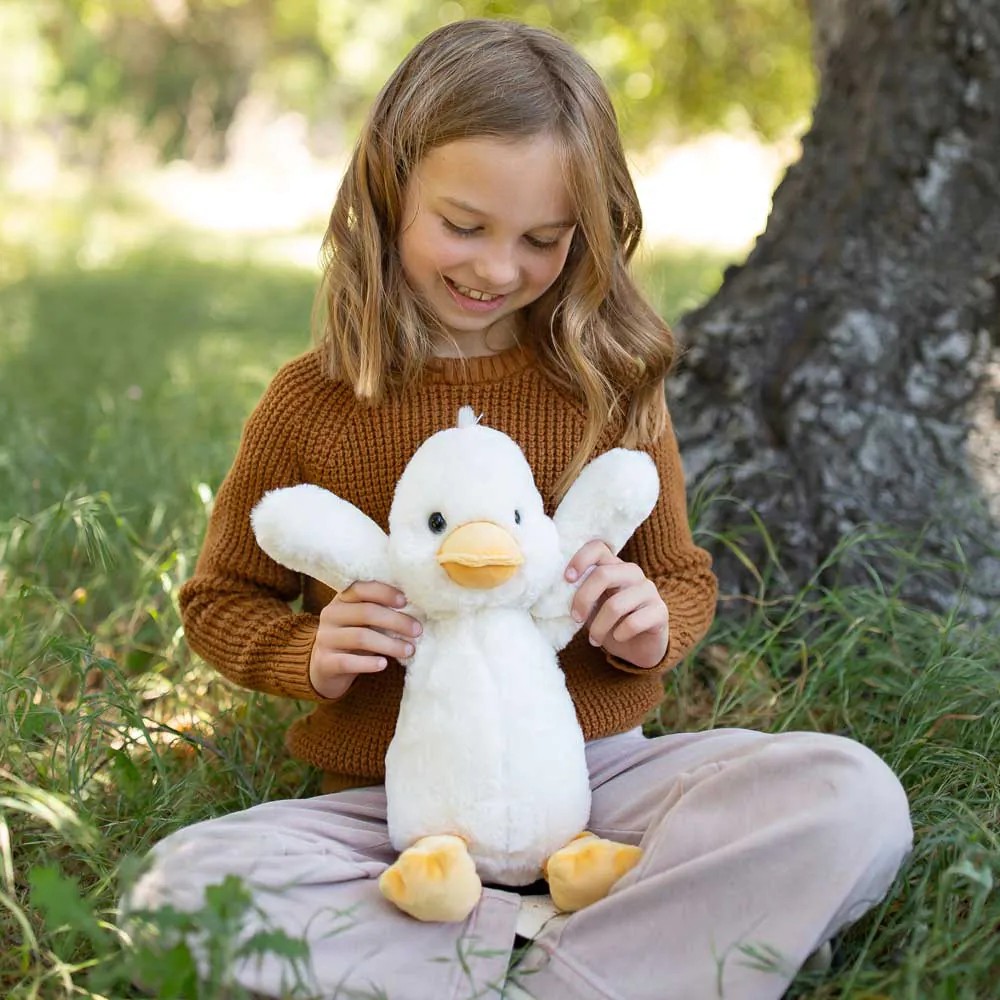 Ratusca alba de plus moale 40 cm - poza 3