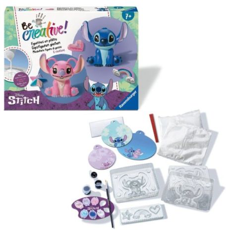 Ravensburger - Be Creative Set maxi de creatie figurine Stitch din ipsos include 8 creatii - poza 1