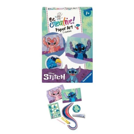 Ravensburger - Be Creative Set mini de creatie din hartie Disney Stitch folosind tehnica Quilling - poza 1
