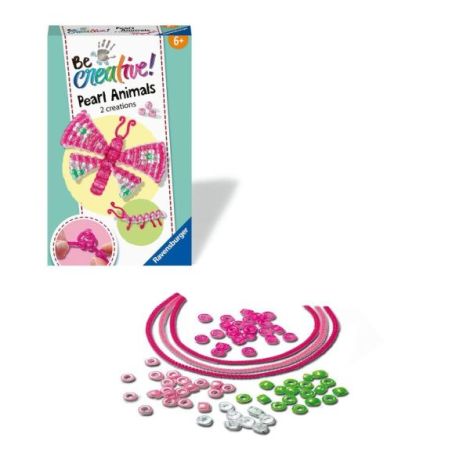 Ravensburger - Be Creative Set mini de creatie din perle fluture si larva - poza 1