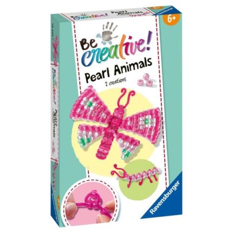 Ravensburger - Be Creative Set mini de creatie din perle fluture si larva - poza 2