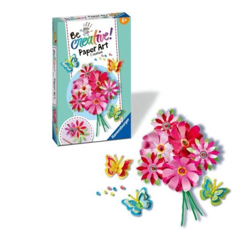 Ravensburger - Be Creative Set mini de creatie flori si fluturi din hartie - poza 1