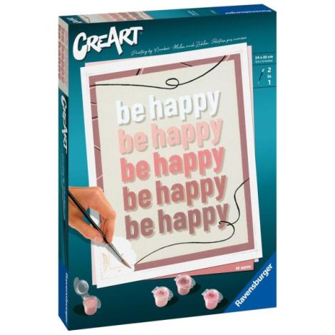 Ravensburger - CreArt pictura pe numere pentru adulti Be Happy - poza 2