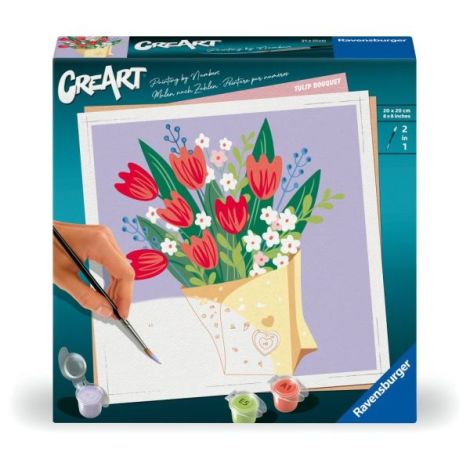 Ravensburger - CreArt pictura pe numere pentru adulti buchet de lalele - poza 1