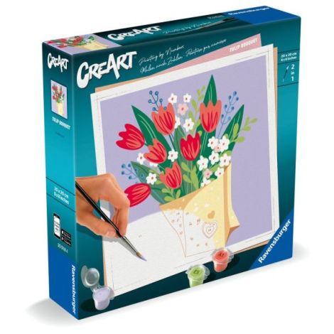 Ravensburger - CreArt pictura pe numere pentru adulti buchet de lalele - poza 2