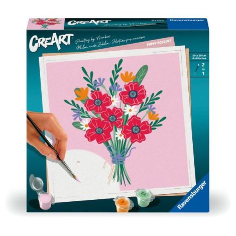 Ravensburger - CreArt pictura pe numere pentru adulti buchet de maci - poza 1