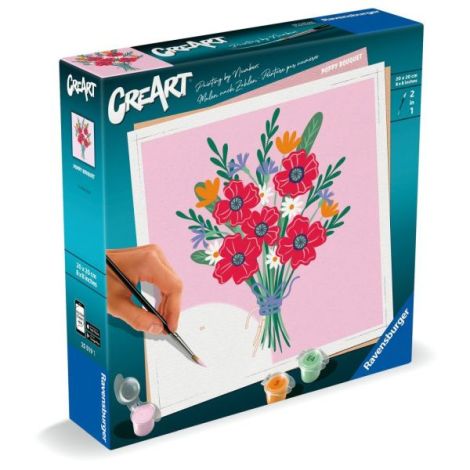 Ravensburger - CreArt pictura pe numere pentru adulti buchet de maci - poza 2