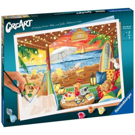 Ravensburger - CreArt pictura pe numere pentru adulti cabana cozy - poza 2
