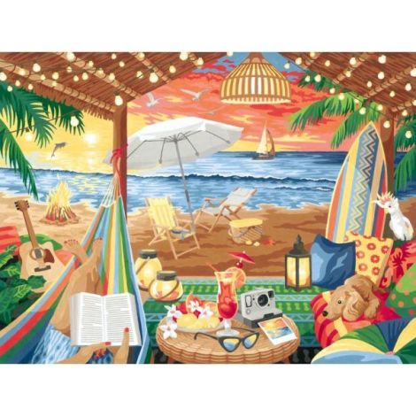 Ravensburger - CreArt pictura pe numere pentru adulti cabana cozy - poza 3