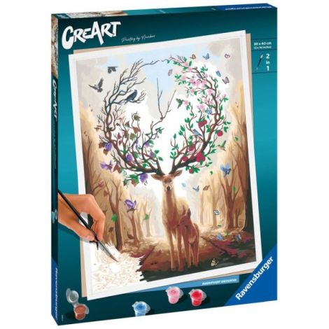 Ravensburger - CreArt pictura pe numere pentru adulti cerb magic - poza 2