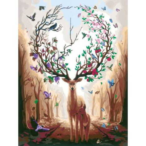 Ravensburger - CreArt pictura pe numere pentru adulti cerb magic - poza 3
