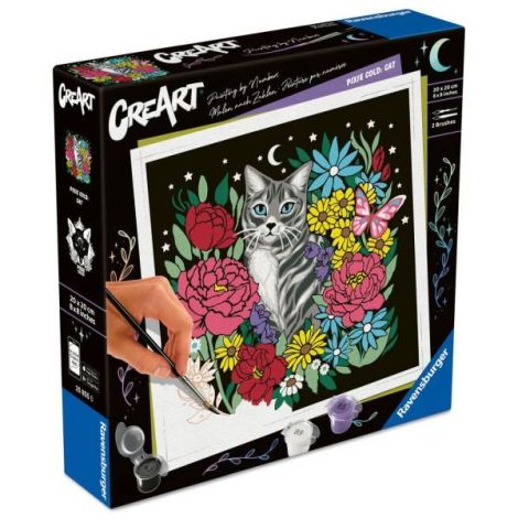 Ravensburger - CreArt pictura pe numere pentru adulti editie Pixie Cold pisica - poza 1
