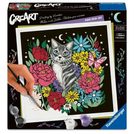Ravensburger - CreArt pictura pe numere pentru adulti editie Pixie Cold pisica - poza 2