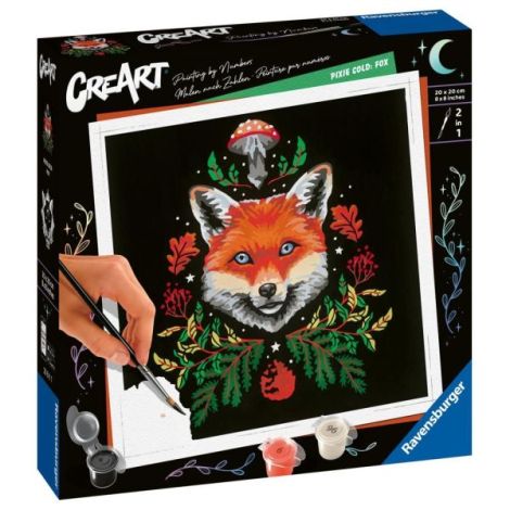 Ravensburger - CreArt pictura pe numere pentru adulti editie Pixie Cold vulpe - poza 2
