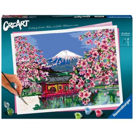 Ravensburger - CreArt pictura pe numere pentru adulti flori de cires japonez - poza 1