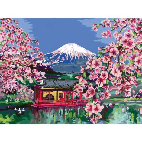 Ravensburger - CreArt pictura pe numere pentru adulti flori de cires japonez - poza 3