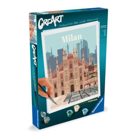 Ravensburger - CreArt pictura pe numere pentru adulti Milano plin de culoare - poza 2