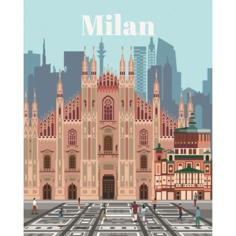 Ravensburger - CreArt pictura pe numere pentru adulti Milano plin de culoare - poza 3