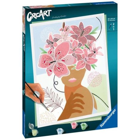 Ravensburger - CreArt pictura pe numere pentru adulti minte plina de flori - poza 2