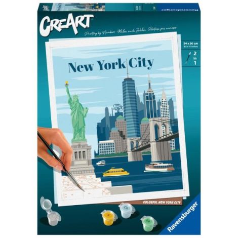 Ravensburger - CreArt pictura pe numere pentru adulti New York plin de culoare - poza 1