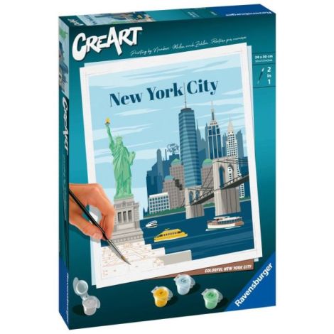 Ravensburger - CreArt pictura pe numere pentru adulti New York plin de culoare - poza 2