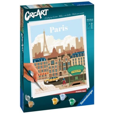 Ravensburger - CreArt pictura pe numere pentru adulti Paris plin de culoare - poza 2