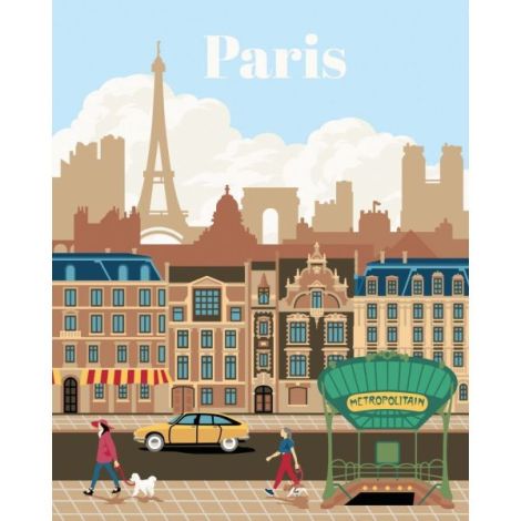 Ravensburger - CreArt pictura pe numere pentru adulti Paris plin de culoare - poza 3