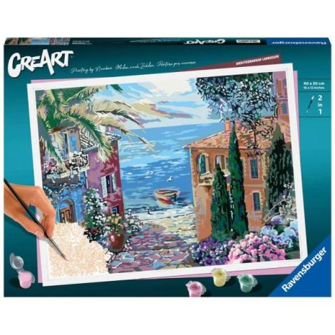 Ravensburger - CreArt pictura pe numere pentru adulti peisaj mediteranean - poza 1