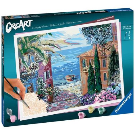 Ravensburger - CreArt pictura pe numere pentru adulti peisaj mediteranean - poza 2