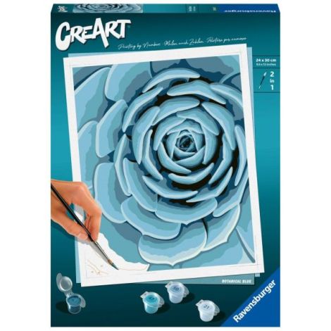 Ravensburger - CreArt pictura pe numere pentru adulti planta suculenta albastra - poza 1