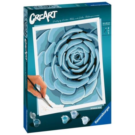 Ravensburger - CreArt pictura pe numere pentru adulti planta suculenta albastra - poza 2