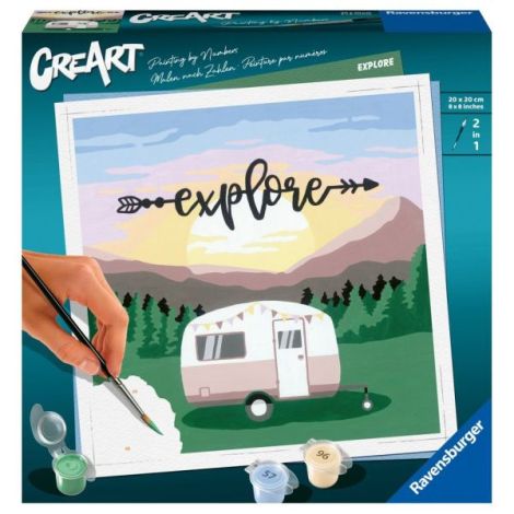 Ravensburger - CreArt pictura pe numere pentru adulti rulota Explore - poza 1