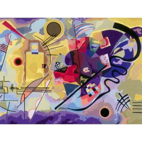 Ravensburger - CreArt pictura pe numere pentru adulti Tablou Canvas Kandinsky galben rosu albastru - poza 3
