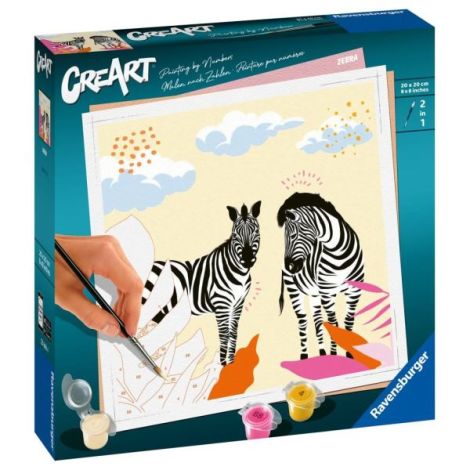 Ravensburger - CreArt pictura pe numere pentru adulti zebre - poza 2