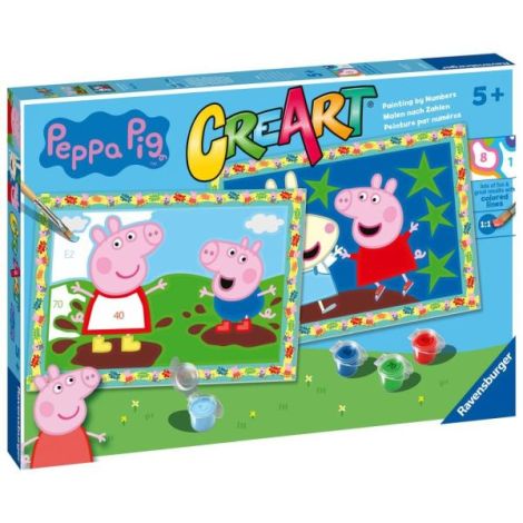 Ravensburger - CreArt pictura pe numere pentru copii 2 sabloane Peppa Pig - poza 2