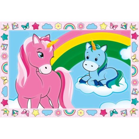Ravensburger - CreArt pictura pe numere pentru copii 2 sabloane unicorni veseli - poza 3