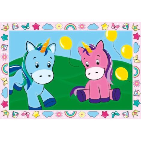 Ravensburger - CreArt pictura pe numere pentru copii 2 sabloane unicorni veseli - poza 4