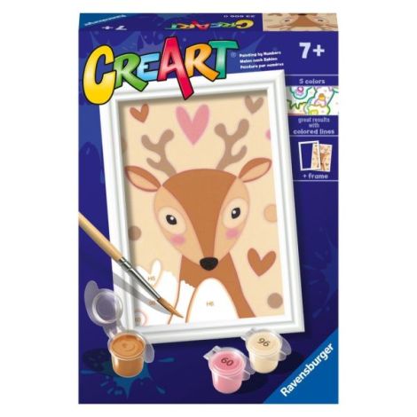 Ravensburger - CreArt pictura pe numere pentru copii cerb dragut - poza 1