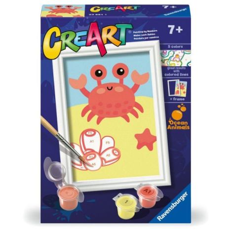 Ravensburger - CreArt pictura pe numere pentru copii crab prietenos - poza 1