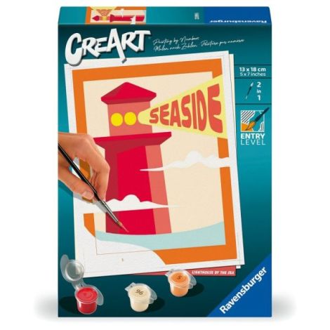 Ravensburger - CreArt pictura pe numere pentru copii far pe plaja - poza 1