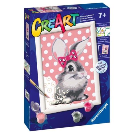 Ravensburger - CreArt pictura pe numere pentru copii iepuras cu funda - poza 2