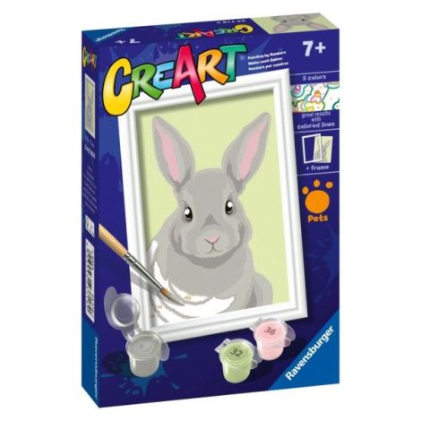 Ravensburger - CreArt pictura pe numere pentru copii iepuras gri - poza 2