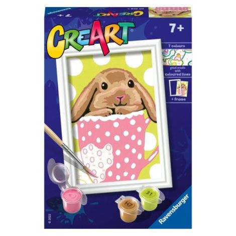Ravensburger - CreArt pictura pe numere pentru copii iepuras in cana - poza 1