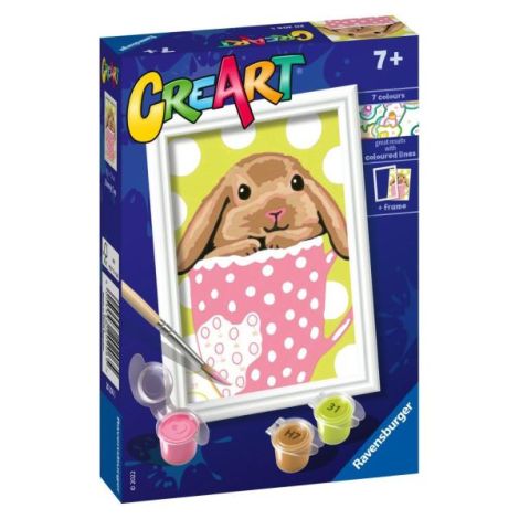 Ravensburger - CreArt pictura pe numere pentru copii iepuras in cana - poza 2