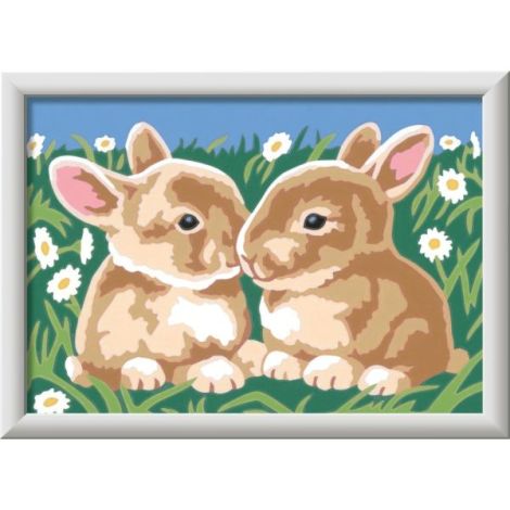 Ravensburger - CreArt pictura pe numere pentru copii iepurasi printre margarete - poza 3