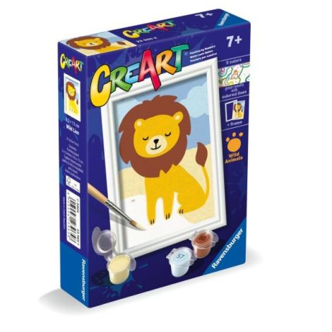 Ravensburger - CreArt pictura pe numere pentru copii leu salbatic - poza 2