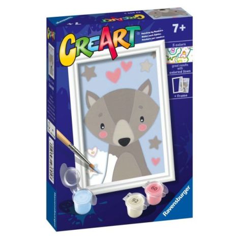 Ravensburger - CreArt pictura pe numere pentru copii lup dragut - poza 2