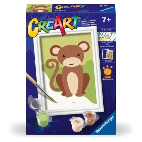 Ravensburger - CreArt pictura pe numere pentru copii maimuta salbatica - poza 1